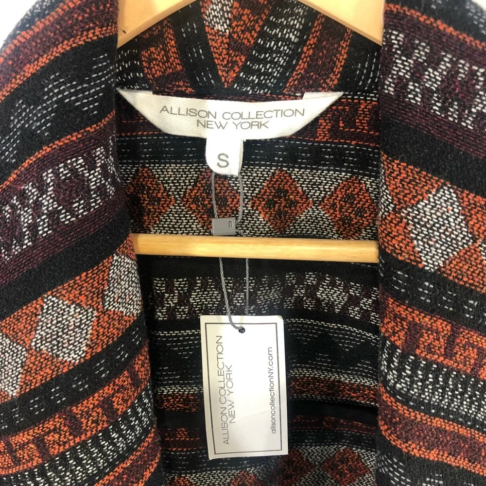 Allison Collection Open Front Pattern Cardigan Jacket NWT - Picture 3 of 4